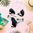 thumbnail image 6 of Crow Women's Detachable Sponge Adjustable Strap Bikini Set Swimsuit - Two-Pack for Beach Pool Party, 6 of 6
