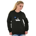 thumbnail image 3 of NASA Astronaut Space Shuttle Surfing Sweatshirt for Men or Women Brisco Brands S, 3 of 6
