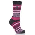 thumbnail image 4 of Women's Heat Holders Original 7x Warmer Stripe Crew Socks Color: Purple Size: N/A, 4 of 9