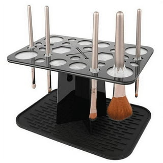 1pc Makeup Brushes Drying Rack, Brushes Dryer, Collapsible 28 Slot Acrylic  Brush Holder Stand Tree Tray Support Display For Makeup Artist Acrylic Nail