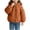Brown, variant on Girls Hooded Quilted Jacket with Wave Stitching and Patch Pockets for Easy Winter Mornings