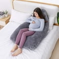 thumbnail image 3 of TANGKA Pregnancy Pillows,U Shaped Cooling Full Body Pillow with Removable Cover, Body Pillow for Pregnant Women，Black, 3 of 12
