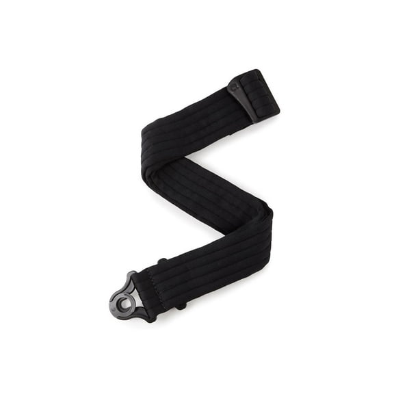 D'Addario Auto Lock Guitar Strap, Black Padded Stripes