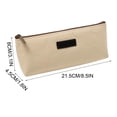 thumbnail image 2 of KTFgvq Canvas Pencil Case, Solid Color Minimalist Design, Portable Slim Profile, Stationery Organization for Creative Desk Storage, 2 of 5