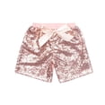 thumbnail image 2 of Ruyang Toddler Girls Dance Hot Shorts Summer Fashion Metallic Sparkly Bow Shorts Lightweight Elastic Waist Wide Leg Shorts, 2 of 3