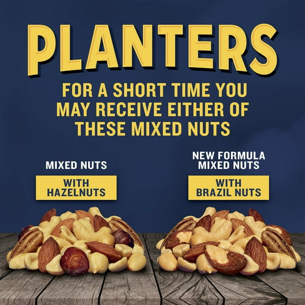 Planters Deluxe Mixed Nuts with Cashews, Almonds, Hazelnuts, Pistachios & Pecans, oz Canister - Walmart.com