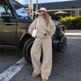 thumbnail image 4 of SUNBS Two Piece Sets for Women Matching Outfit Fall Hoodies Wide Leg Sweatpants Casual Lounge Sweatsuit Set, 4 of 9