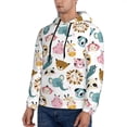 thumbnail image 3 of Fotbe Men's Hoodie with Cartoon Animals Pattern - Kangaroo Pocket Pullover Hooded Sweatshirt, Perfect for Daily Wear, Travel, and Home-X-Large, 3 of 7