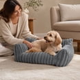 thumbnail image 7 of MIRVAXEN All‑Season Washable Pet Sofa Bed,Pet Bed With Removable Zipper Cover, Base Soft Support Cushion Bed for Dogs and Cats(Gray), 7 of 7