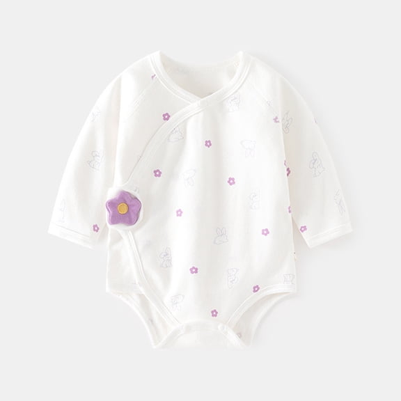 YHAJDS Baby Boy Girl Long Sleeve Print Romper Jumpsuit Cotton Bodysuit Infants Summer Clothes
