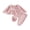 Pink, variant on Loicainy Baby Toddler Girls Fall Clothes Set 6 9 12 18 24 Months 2T 3T Long Sleeve Doll Collar Babydoll Tops Solid Color Pants Outfits
