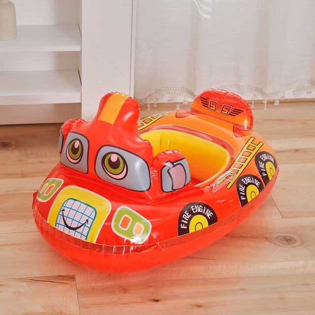 Chico piscina flotador anillo suave dibujos animados coche salvavidas reutilizable PVC para vacaciones de verano Hugtrwg Para estrenar