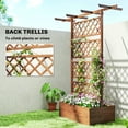 thumbnail image 4 of Outsunny Wood Raised Garden Bed Privacy Screen Planter with Trellis, Orange, 4 of 10