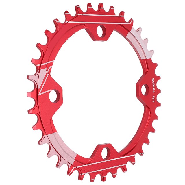 Rueda de cadena de aleación de aluminio, rueda de cadena 104BCD a prueba de herrumbre de ángulo de corte de arco de alta precisión liviana para bicicleta ANGGREK Otros
