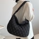 thumbnail image 4 of Bolso De Hombro Bolso de mensajero acolchado ligero de embrague femenino de moda para mujer (negro), 4 of 8