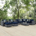 thumbnail image 3 of Modway Summon Outdoor Patio 10 Piece Sunbrella Sectional Set, Multiple Colors, 3 of 3