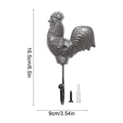 CREATITOY Simple Iron Rooster Hen Hooks for Home Kitchen Decor