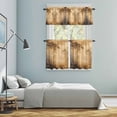 thumbnail image 5 of Brown Forest Kitchen Curtains Sets for Windows 36 Inch Length, Tree Retro Farmhouse Mysterious Rod Pocket Window Treatments Tier Curtains and Valances Set for Bedroom/Bathroom, 5 of 8