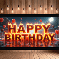 thumbnail image 6 of Neon Style Happy Birthday Backdrop Banner with Racing Track Elements Party Decorations Photography Props for Birthday Party Celebrations Home Decor Events, 6 of 8