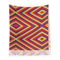 thumbnail image 2 of Foulard à Franges pour Femmes, Châle Long à Rayures Arc-en-Ciel, Léger et Chaud, 2 of 6