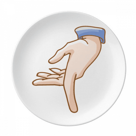 

Finger Walking Personifies Gesticulate Plate Decorative Porcelain Salver Tableware Dinner Dish