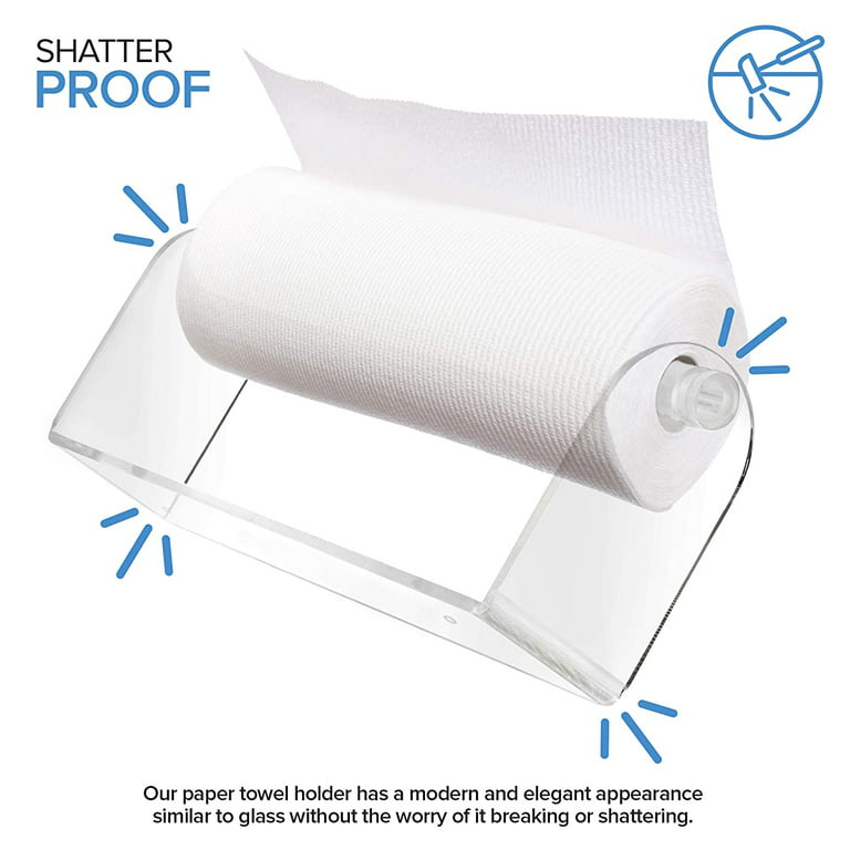 Elegant Heavy Duty Clear Acrylic Paper Towel Holder