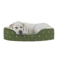 Dog Beds Product Image Furhaven Pet Dog Bed Print Flannel Oval For Dogs Cats Jade