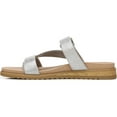 thumbnail image 4 of Dr. Scholl's Island Dream Silver Slip On Open Toe Straps Flat Slide Sandals (Silver, 11), 4 of 7