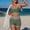 Army Green, variant on BRGZLK Women's Festive Holiday Bikini Swimsuits High Waisted Color Block Sporty Two Piece Athletic Bathing Suit