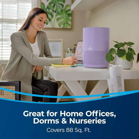 Open Box BISSELL MYair Air Purifier with High Efficiency and Carbon Filter 2780P - PURPLE