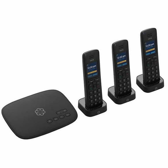 Ooma Telo Free Home Phone Service with Three HD3 Handsets