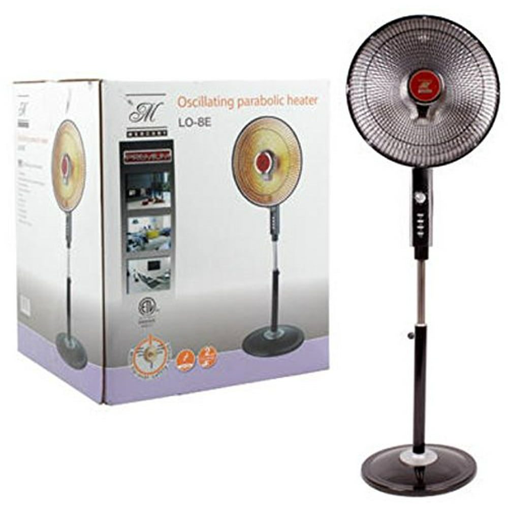 Electric Tall Stand Parabolic Oscillating Radiant Space Heater W/Timer