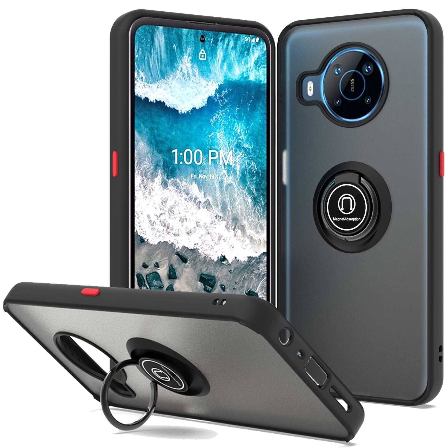 Value Pack ! For Nokia X100 X 100 Phone Case 360° Cover Clip Kickstand Holster Hybrid Shock Bumper With Tempered Glass
