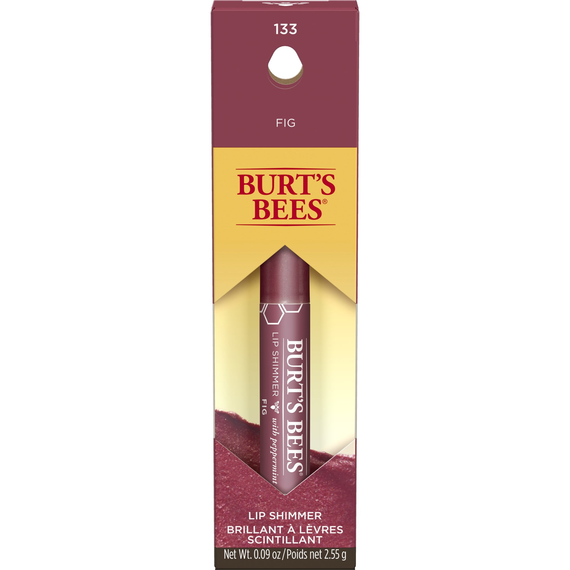 Burt's Bees 100 Natural Origin Moisturizing Lip Shimmer, Fig, 1 cnt