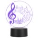 thumbnail image 5 of Luz LED de color D, luz LED con notas musicales 3D, luz LED con notas musicales, diseño exquisito, 5 of 14