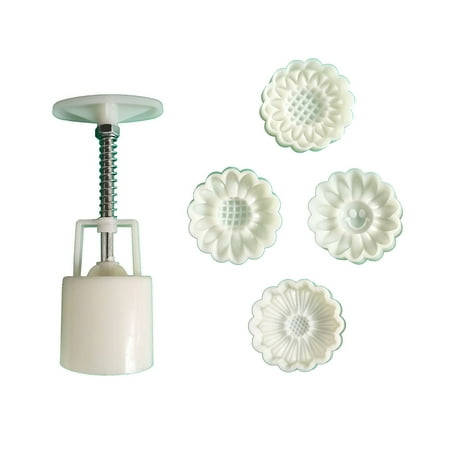 

Mooncake Stamps Sunflower Shaped Baking Moulds Pastry Gadgets for Mid-Autumn