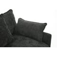 thumbnail image 6 of CQSXDA 39.4" Modern Accent Chair with Ottoman in Stylish Chenille Upholstered Fabric for Living Room or Bedroom Seating，Black, 6 of 10