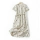 thumbnail image 1 of WILLBEST Vestido de Mujer de Lino Extragrande con Estampado de Lunares, Largo Medio, Manga Corta, para Uso Informal Mediana, 1 of 3