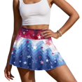 thumbnail image 3 of HELLHERO Built-in Shorts Golf Skirts, Patriotic Star Mosaic 2 Side Pockets Soft Tennis Skirts for Daily Wear Outing Travel, 3 of 10