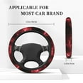 thumbnail image 2 of Kdxio Red Line Print Elastic Stretch Steering Wheel Cover,Auto Steering Wheel Cover,15 Inch Anti-Slip,Warm in Winter and Cool in Summer,Fit Suvs,Vans Cars,Trucks, 2 of 7