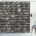 thumbnail image 1 of Ambesonne Cobblestone Shower Curtain, Fuliginous Tiles, 69"Wx75"L, Dark Grey Taupe, 1 of 3