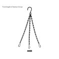 thumbnail image 3 of Toystoory Cadena colgante de contenedor fácil de colgar blanca para cesta colgante de Metal, juego de cadena colgante, cadena de repuesto, Jardín y Patio negro Total 40cm, 3 of 6