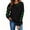 Black, variant on Women Sweatshirt Christmas Lettering Tree Print Crewneck Long Sleeve Pullover Top for Fall Winter