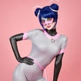 thumbnail image 6 of [Officially Licensed] Miraculous Ladybug Multimouse Costume Grey and Pink Elastic Jumpsuit for Halloween, M, 6 of 9