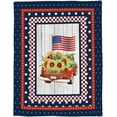 thumbnail image 5 of 4th of July USA American Flag Farm Trucks Memorial Day Soft Throw Blankets Blue Red White Stripes Stars Rustic Wooden Buffalo Check Flannel Bed Blanket Decorations for Home Sofa Couch Chair ,40x50 IN, 5 of 6