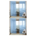 thumbnail image 1 of Billuyoard Home Apartment Romantic Window Curtain Replacement Drape Bedroom Flocking Full Room Privacy Soft Living Protection Cielo azul 2piezas, 1 of 6