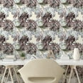 thumbnail image 3 of Ambesonne Floral Peel & Stick Wallpaper for Home, Retro Gerbera Petals Leaves, 13"x36", Taupe Lilac Ivory, 3 of 6