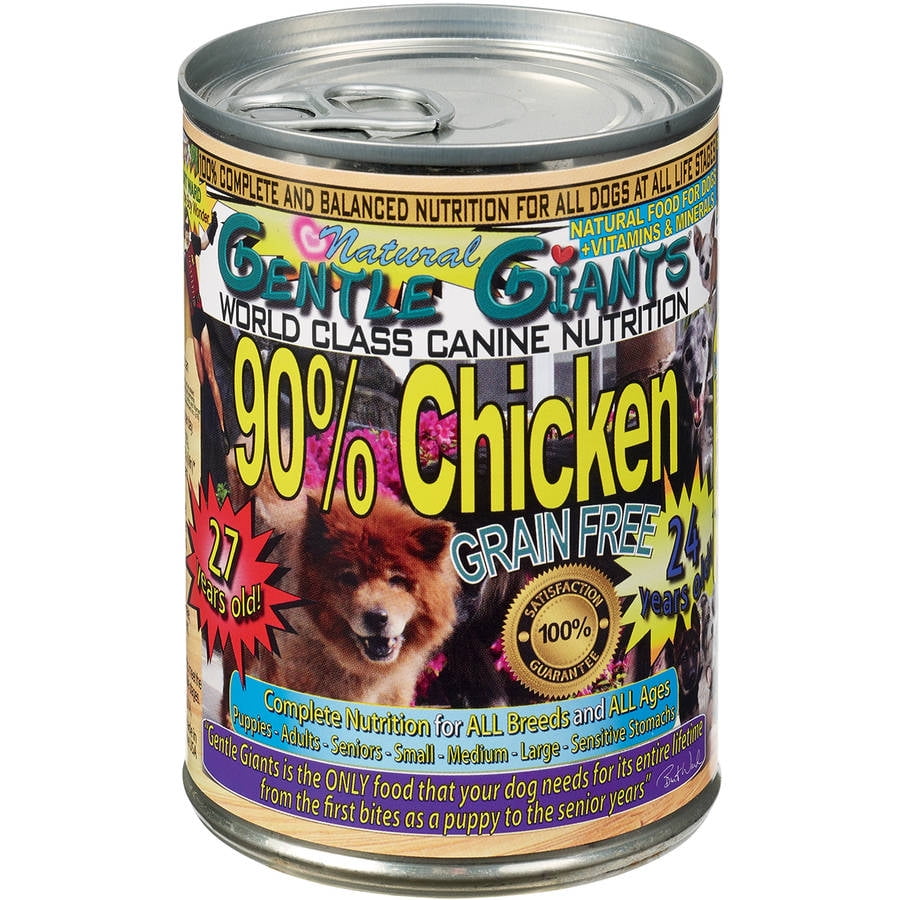 Gentle Giants Canine Nutrition Grain Free 90 Chicken Canned Wet Dog Food, 13 Oz.