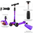 thumbnail image 2 of Allek Kick Scooter B02 with Light-Up Wheels and 4 Adjustable Heights for Children from 3-12yrs (Purple), 2 of 8