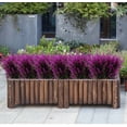 thumbnail image 7 of Morttic 12 Bundles Artificial Flowers Fake Outdoor Plants Faux UV Resistant Lavender Flower Plastic Shrubs Indoor Outside Hanging Decorations (Fuchsia), 7 of 7